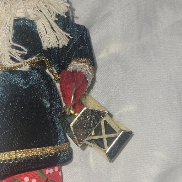 BRN VNTG OLD WORLD Santa Claus Ornament Lantern Christmas Folk Art 8 inches - Picture 4 of 9